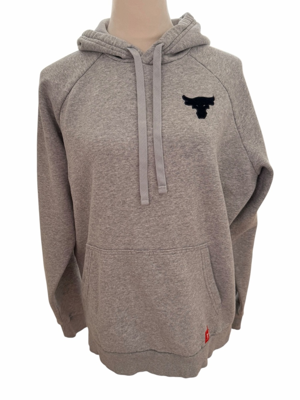 Under Armour Men's Medium Gray Project Rock Rival Veteran’s Hoodie Sweatshirt